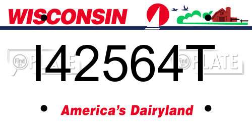 I42564T Wisconsin License Plate
