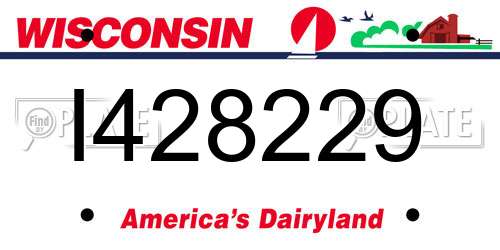 I428229 Wisconsin License Plate