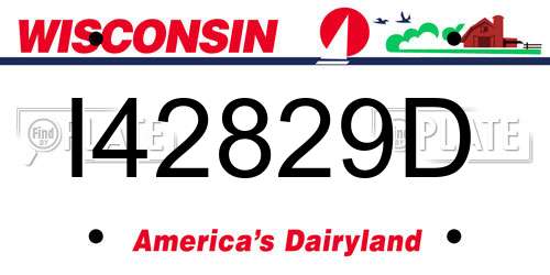 I42829D Wisconsin License Plate