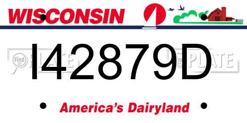 I42879D Wisconsin License Plate