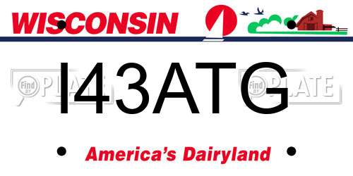 I43ATG Wisconsin License Plate
