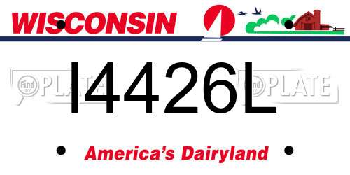 I4426L Wisconsin License Plate