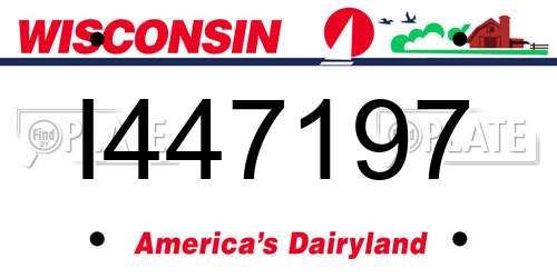 I447197 Wisconsin License Plate