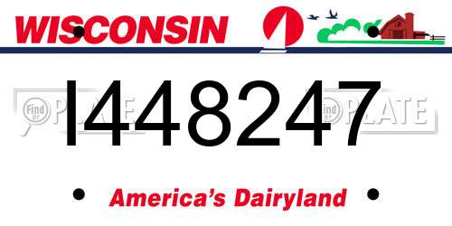 I448247 Wisconsin License Plate