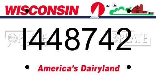 I448742 Wisconsin License Plate