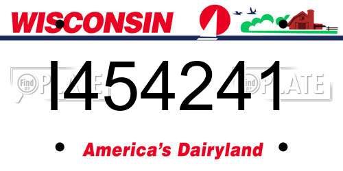 I454241 Wisconsin License Plate