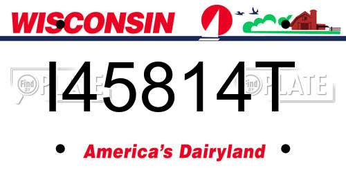 I45814T Wisconsin License Plate
