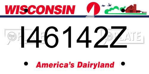 I46142Z Wisconsin License Plate