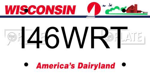 I46WRT Wisconsin License Plate