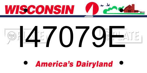 I47079E Wisconsin License Plate