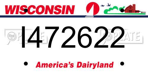 I472622 Wisconsin License Plate