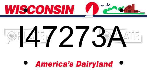 I47273A Wisconsin License Plate