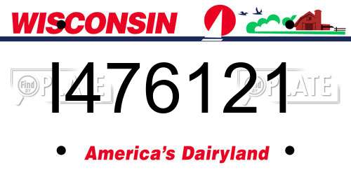 I476121 Wisconsin License Plate
