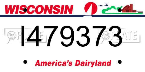I479373 Wisconsin License Plate