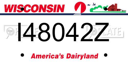 I48042Z Wisconsin License Plate