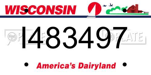 I483497 Wisconsin License Plate