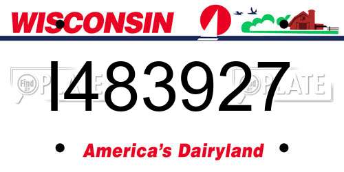 I483927 Wisconsin License Plate