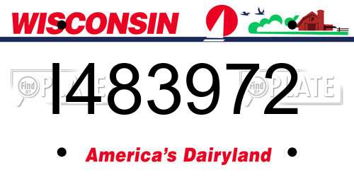 I483972 Wisconsin License Plate