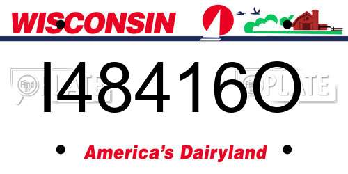 I48416O Wisconsin License Plate