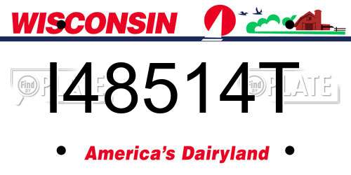 I48514T Wisconsin License Plate