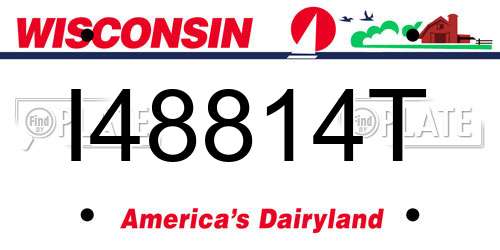 I48814T Wisconsin License Plate