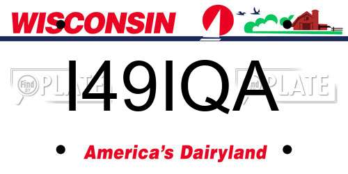 I49IQA Wisconsin License Plate
