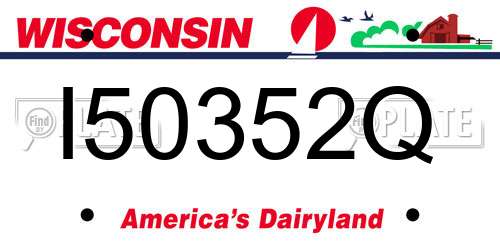 I50352Q Wisconsin License Plate