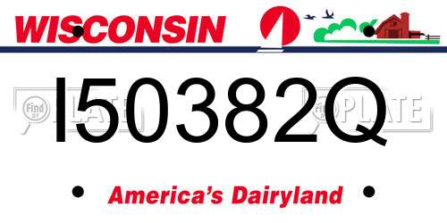 I50382Q Wisconsin License Plate