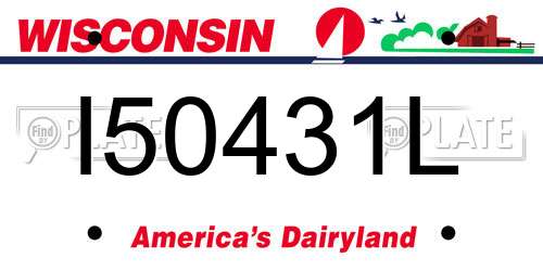 I50431L Wisconsin License Plate