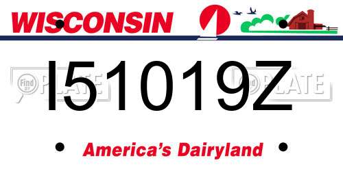 I51019Z Wisconsin License Plate
