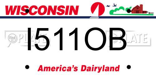 I511OB Wisconsin License Plate