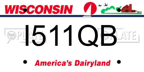 I511QB Wisconsin License Plate