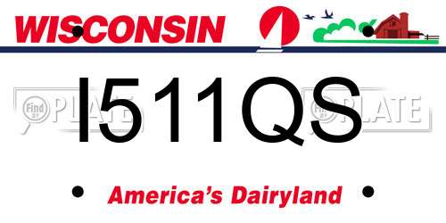 I511QS Wisconsin License Plate