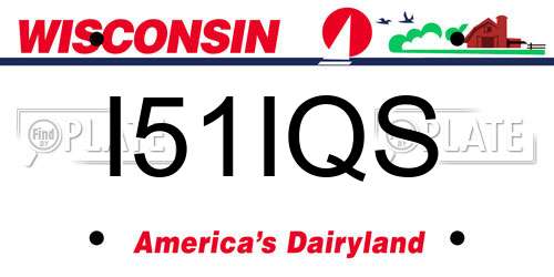 I51IQS Wisconsin License Plate