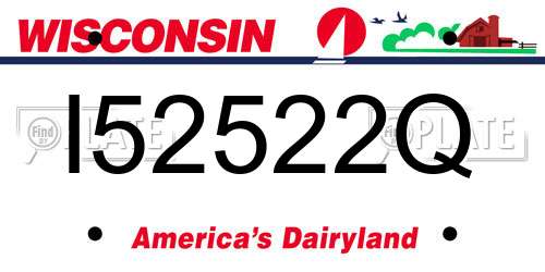 I52522Q Wisconsin License Plate