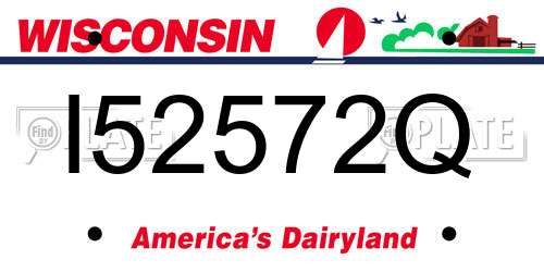 I52572Q Wisconsin License Plate