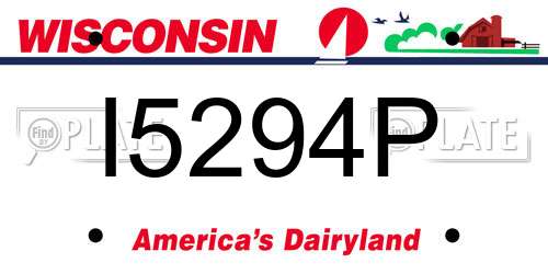 I5294P Wisconsin License Plate