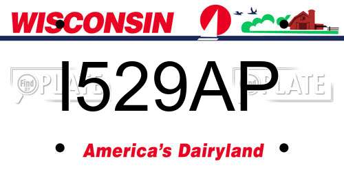 I529AP Wisconsin License Plate
