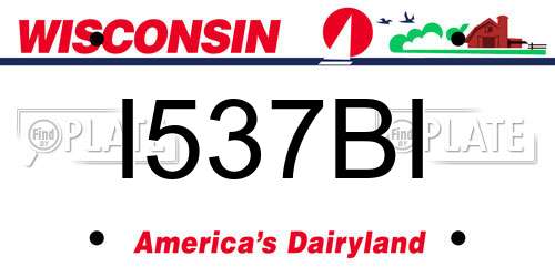 I537BI Wisconsin License Plate