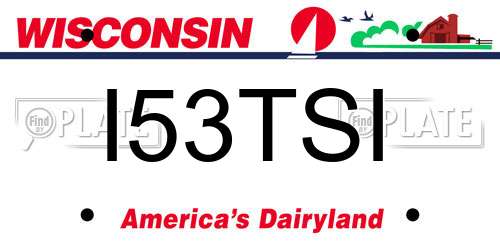 I53TSI Wisconsin License Plate