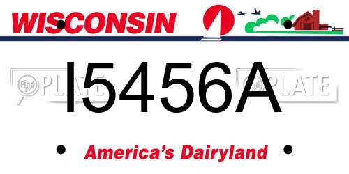 I5456A Wisconsin License Plate
