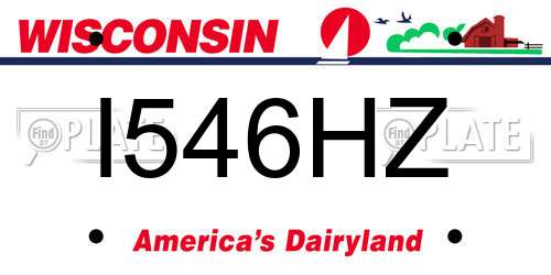 I546HZ Wisconsin License Plate