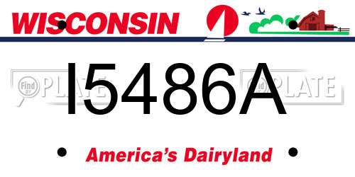 I5486A Wisconsin License Plate