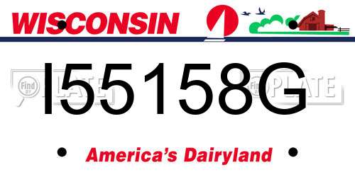 I55158G Wisconsin License Plate
