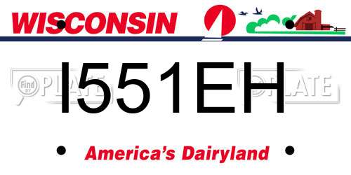 I551EH Wisconsin License Plate