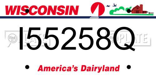 I55258Q Wisconsin License Plate