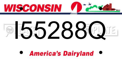 I55288Q Wisconsin License Plate
