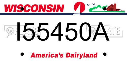 I55450A Wisconsin License Plate