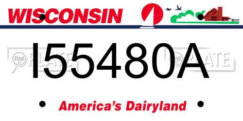 I55480A Wisconsin License Plate