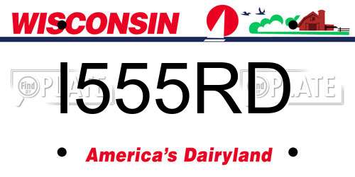 I555RD Wisconsin License Plate